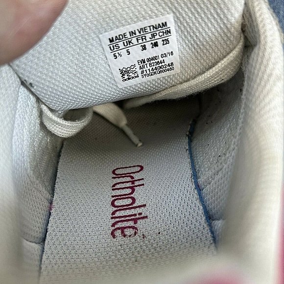 Adidas Originals Superstar B23644 Sneakers, Women's Size 5.5, White Pink - Picture 7 of 9